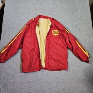Vintage King Louie Pirelli World Rally Champion Racing Bomber Jacket Men's Red